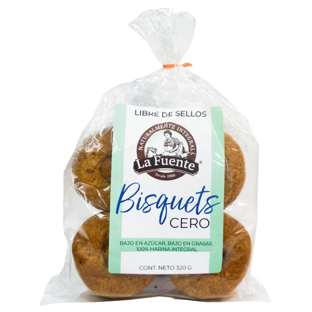 Empaque del bisquet cero con 4 bisquets saludables