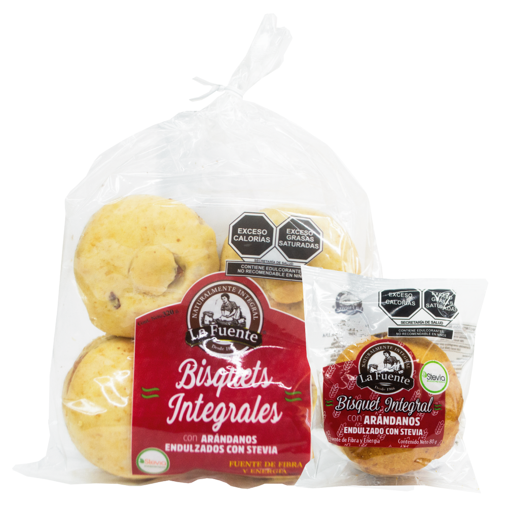 Bisquet Integral con Arándanos Stevia de pan la fuente