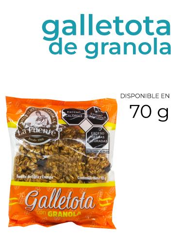 empaque de practico snack de galletota con granola
