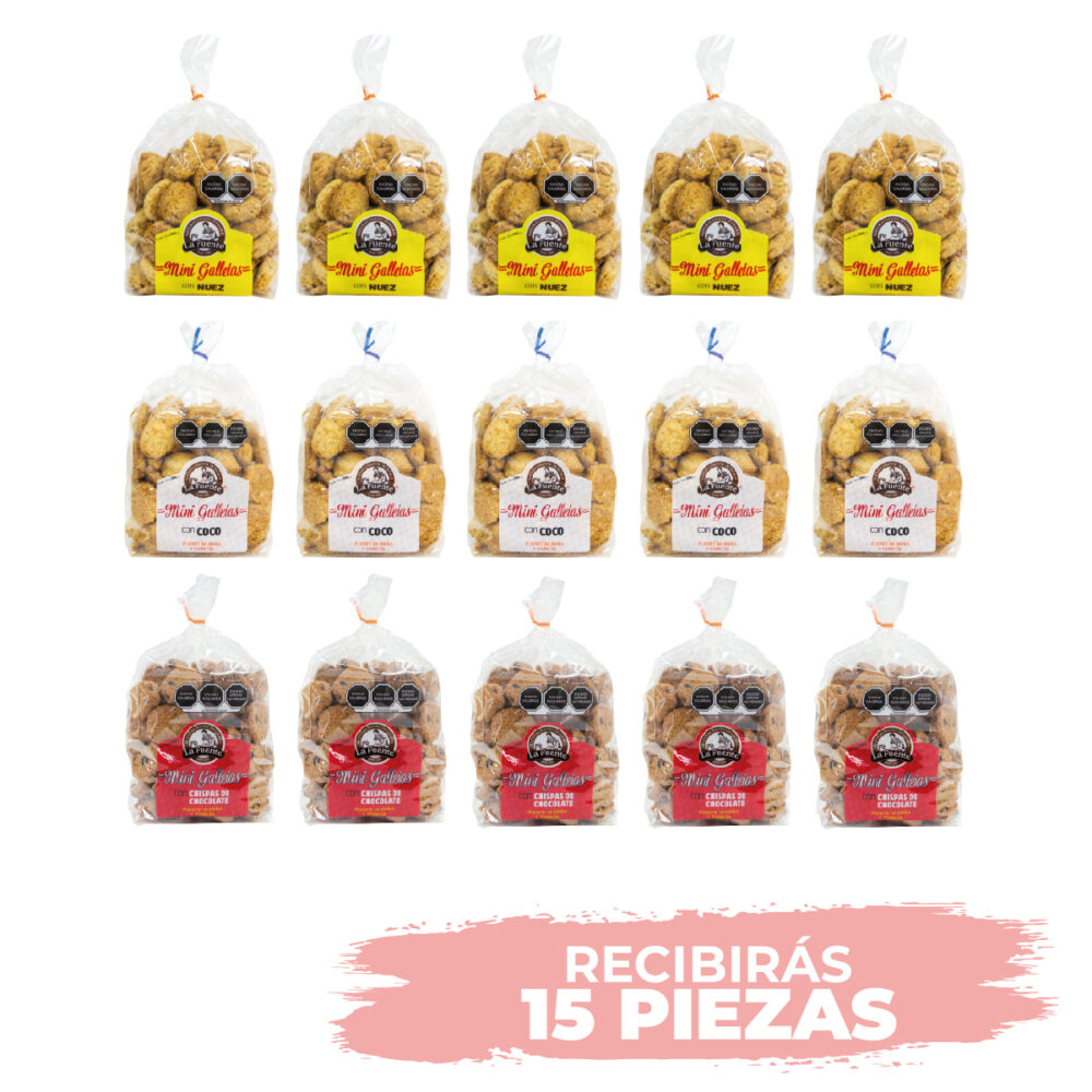 Paquete Mini galletas versión familiar de pan la fuente